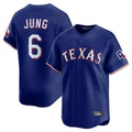 Jamed T.Rangers #6 Josh Jung Player Royal Home Limited Stitched Jerseys