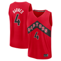 Jamed T.Raptors #4 Scottie Barnes Red Fast Break Replica Jerseys - Icon Edition