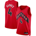 Jamed T.Raptors #4 Scottie Barnes Red Swingman Jerseys - Icon Edition