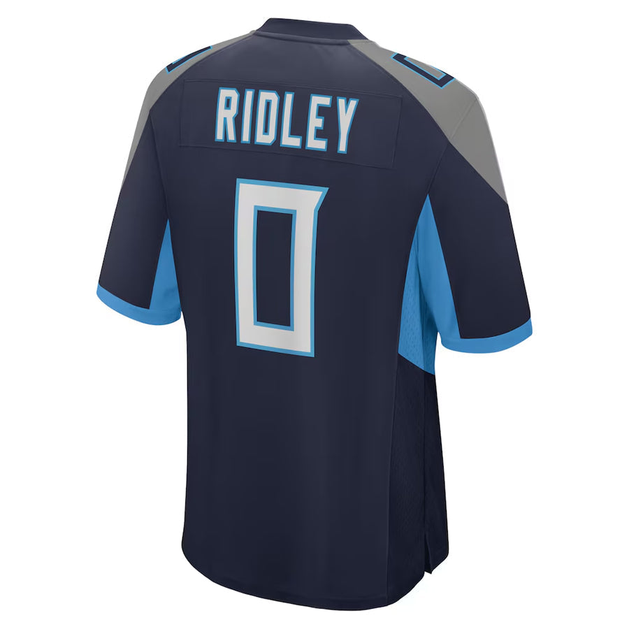 Jamed T.Titans #0 Calvin Ridley Player Navy Home Game Stitched Jerseys