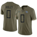 Jamed T.Titans #0 Calvin Ridley Player Olive Salute To Service Limited Stitched Jerseys