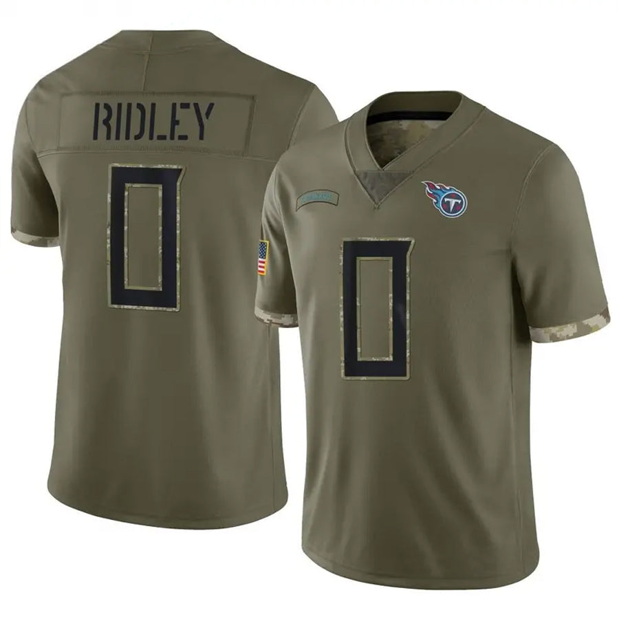 Jamed T.Titans #0 Calvin Ridley Player Olive Salute To Service Limited Stitched Jerseys