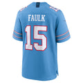 Jamed T.Titans #15 Keldric Faulk Light Blue Team Game Stitched Jerseys
