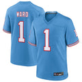 Jamed T.Titans #1 Cameron Ward Player Light Blue Replica Limited Game Stitched Jerseys