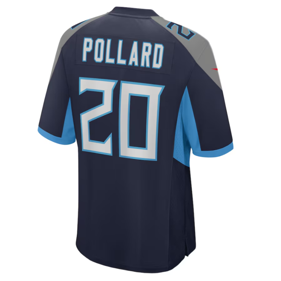 Jamed T.Titans #20 Tony Pollard Navy Game Player Jersey Stitched Jersey