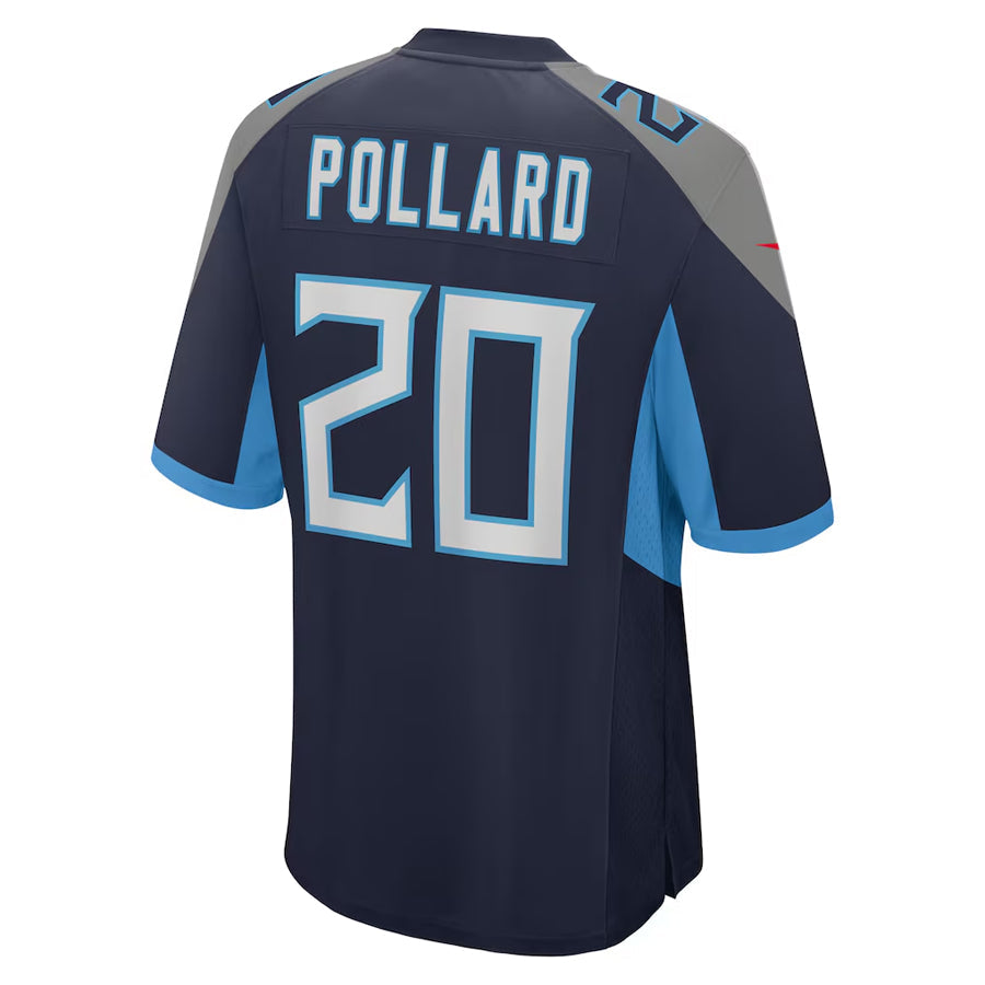 Jamed T.Titans #20 Tony Pollard Player Navy Home Game Stitched Jerseys
