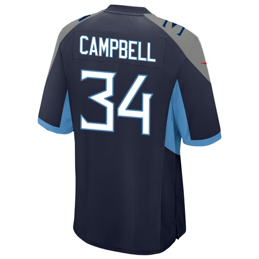Jamed T.Titans #34 Earl Campbell Player Navy Home Game Football Jerseys