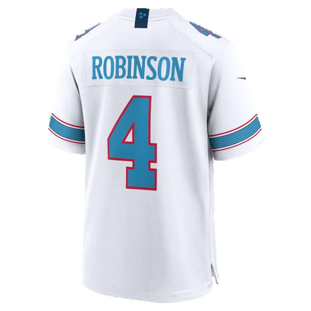 Jamed T.Titans #4 Wan'Dale Robinson White Game Stitched Jerseys