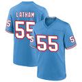 Jamed T.Titans #55 JC Latham Player Blue Throwback Alternate Game Stitched Jerseys