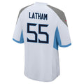 Jamed T.Titans #55 JC Latham Player White Home Game Stitched Jerseys