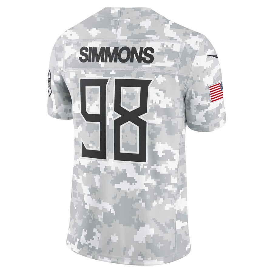 Jamed T.Titans #98 Jeffery Simmons Player Arctic Camo Salute To Service Limited Stitched Jerseys