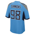 Jamed T.Titans #98 Jeffery Simmons Player Light Blue Home Game Stitched Jerseys