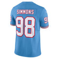 Jamed T.Titans #98 Jeffery Simmons Player Light Blue Vapor F.U.S.E. Limited Stitched Jerseys