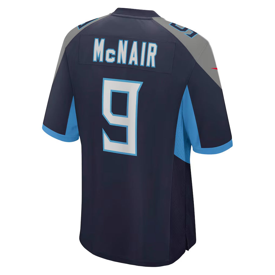 Jamed T.Titans #9 Steve McNair Player Navy Home Game Stitched Jerseys