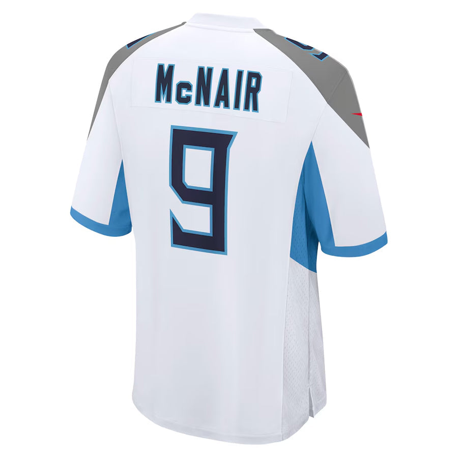Jamed T.Titans #9 Steve McNair Player White Home Game Stitched Jerseys