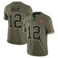 Jamed TB.Buccaneers #12 Tom Brady Player Olive Salute To Service Limited Stitched Jerseys
