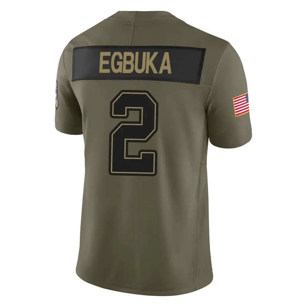 Jamed TB.Buccaneers #2 Emeka Egbuka Player Salute to Service Limited Olive Stitched Jerseys