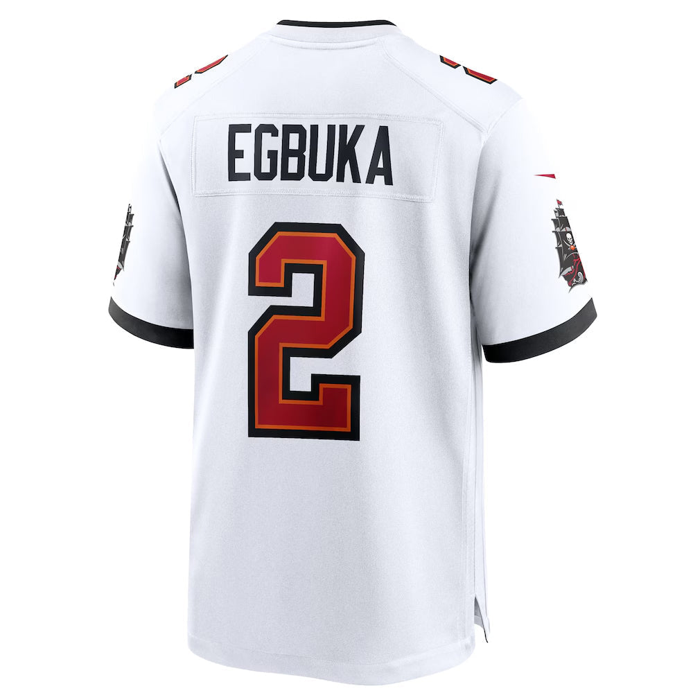 Jamed TB.Buccaneers #2 Emeka Egbuka Player White Home Game Stitched Jerseys