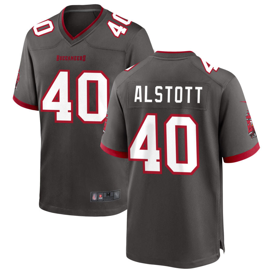 Jamed TB.Buccaneers #40 Mike Alstott Player Pewter Game Stitched Jerseys