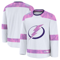 Jamed TB.Lightning White 2024 Hockey Fights Cancer Practice Jerseys