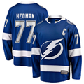 Jamed TB.Lightning #77 Victor Hedman Blue Home Captain Patch Breakaway Jerseys