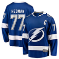Jamed TB.Lightning #77 Victor Hedman Blue Home Captain Patch Breakaway Jerseys