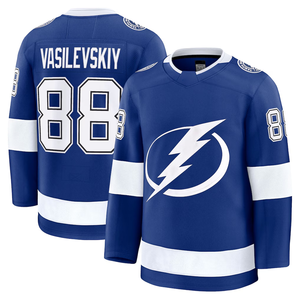 Jamed TB.Lightning #88 Andrei Vasilevskiy Blue Home Breakaway Player Jerseys