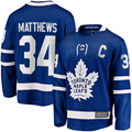 Jamed T.Maple Leafs #34 Auston Matthews Blue Captain Patch Home Breakaway Player Jerseys
