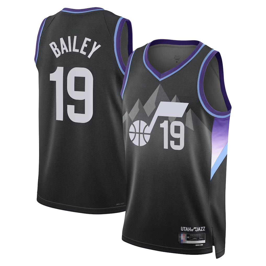 Jamed U.Jazz #19 Ace Bailey Black Swingman Player Jerseys - Statement Edition