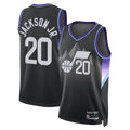 Jamed U.Jazz #20 Jaren Jackson Jr. Black Swingman Jerseys - Statement Edition