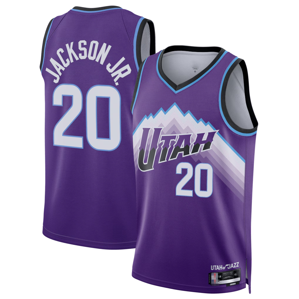 Jamed U.Jazz #20 Jaren Jackson Jr. Purple Swingman Jerseys- Icon Edition