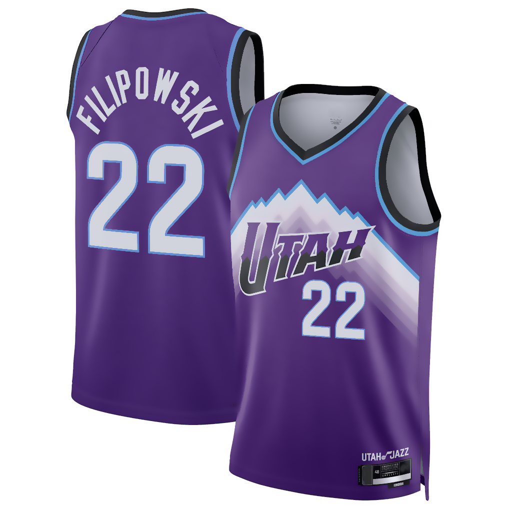 Jamed U.Jazz # 22 Kyle Filipowski Purple Swingman Jerseys - Icon Edition