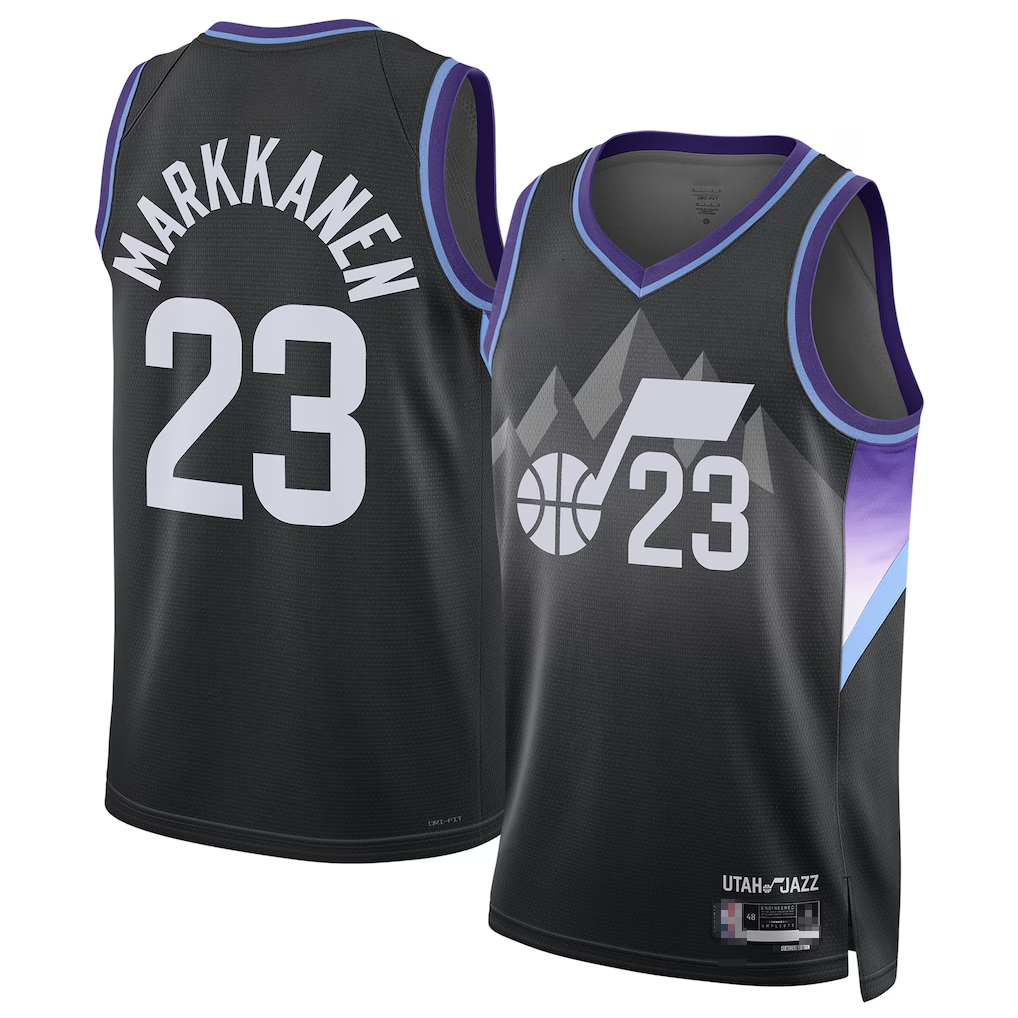 Jamed U.Jazz #23 Lauri Markkanen Black 2024-2025 Swingman Jerseys - Statement Edition