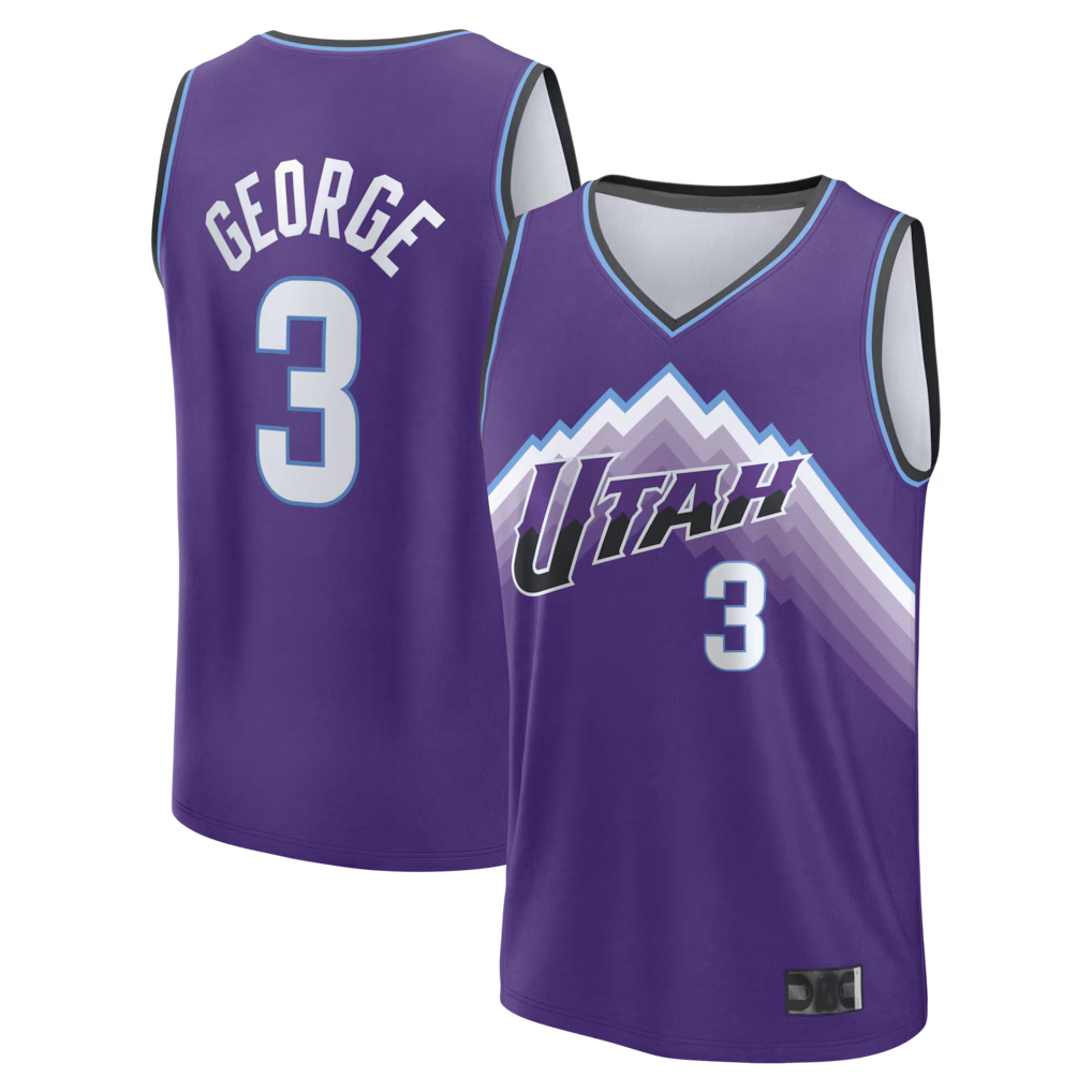 Jamed U.Jazz #3 Keyonte George Fanatics Purple Fast Break Replica Jerseys - Icon Edition