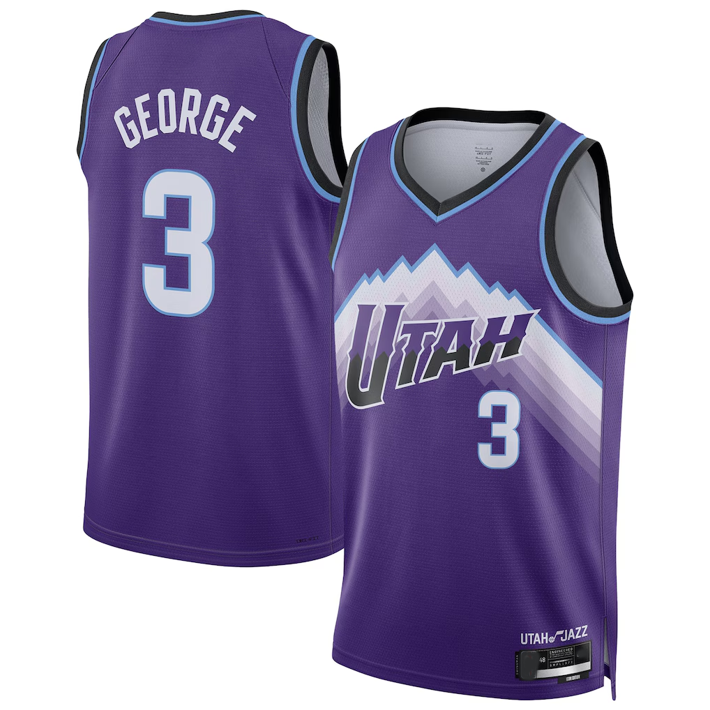 Jamed U.Jazz #3 Keyonte George Purple Swingman Jerseys - Icon Edition