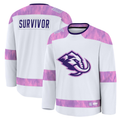 Jamed U.Mammoth White Hockey Fights Cancer Survivor Practice Jerseys