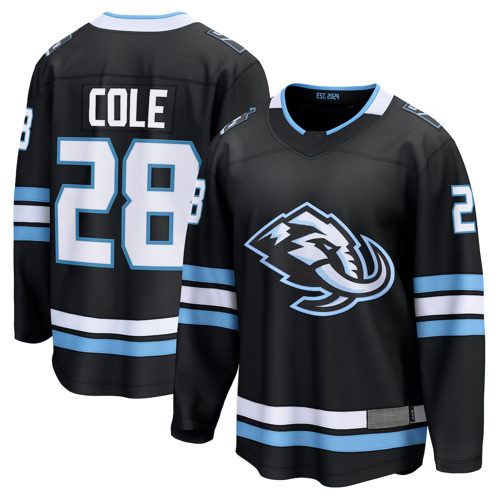 Jamed U.Mammoth #28 Ian Cole Black Home Breakaway Player Jerseys
