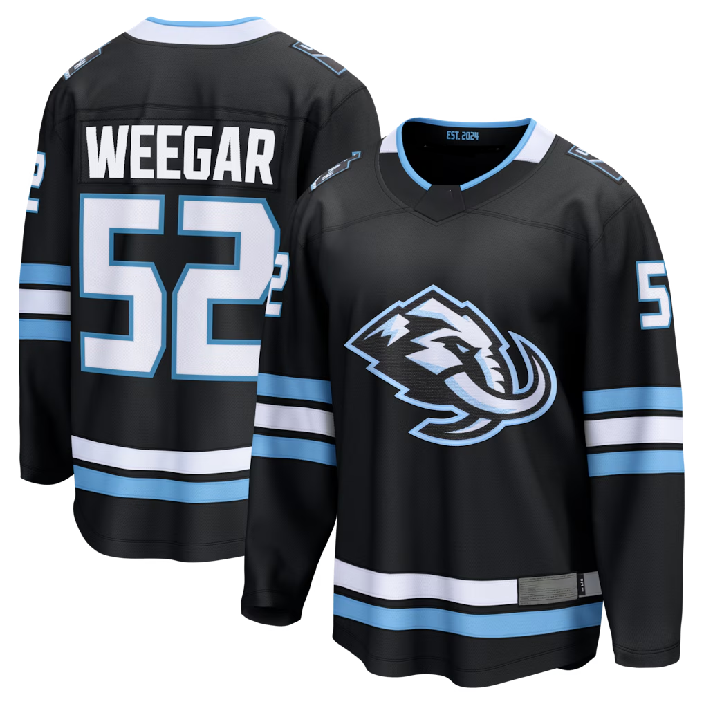 Jamed U.Mammoth #52 MacKenzie Weegar Black Home Breakaway Jerseys