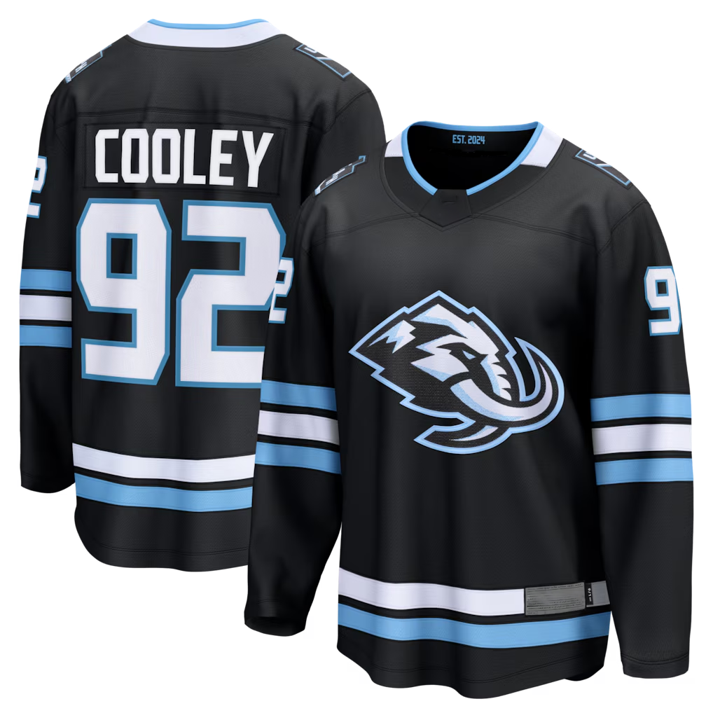 Jamed U.Mammoth #92 Logan Cooley Black Home Breakaway Jerseys