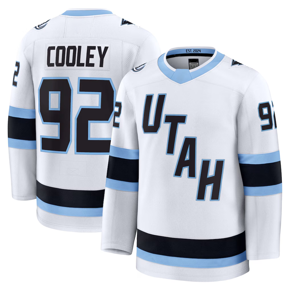 Jamed U.Mammoth #92 Logan Cooley White Away Premium Player Jerseys