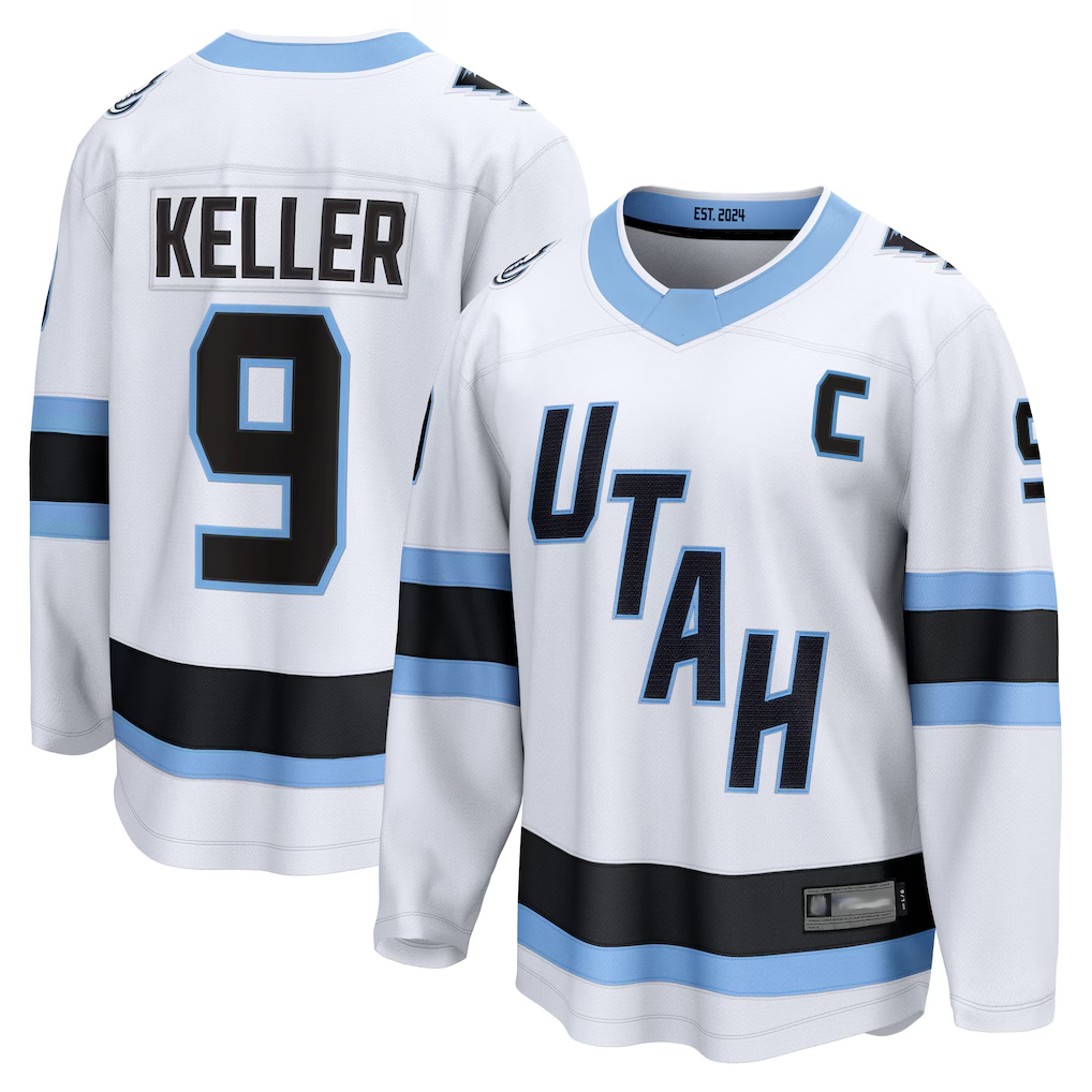 Jamed U.Mammoth #9 Clayton Keller White Away Breakaway Player Jerseys