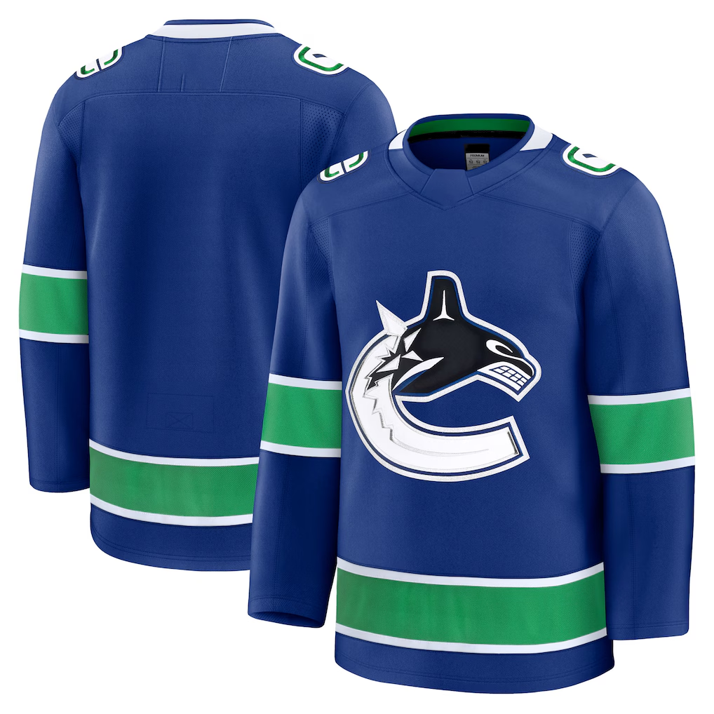 Jamed V.Canucks Blue Home Premium Jerseys