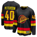 Jamed V.Canucks #40 Elias Pettersson Black Breakaway Jerseys