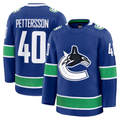 Jamed V.Canucks #40 Elias Pettersson Blue Home Premium Jerseys