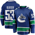Jamed V.Canucks #53 Teddy Blueger Blue Home Breakaway Jerseys