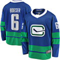 Jamed V.Canucks #6 Brock Boeser Blue Breakaway Jerseys