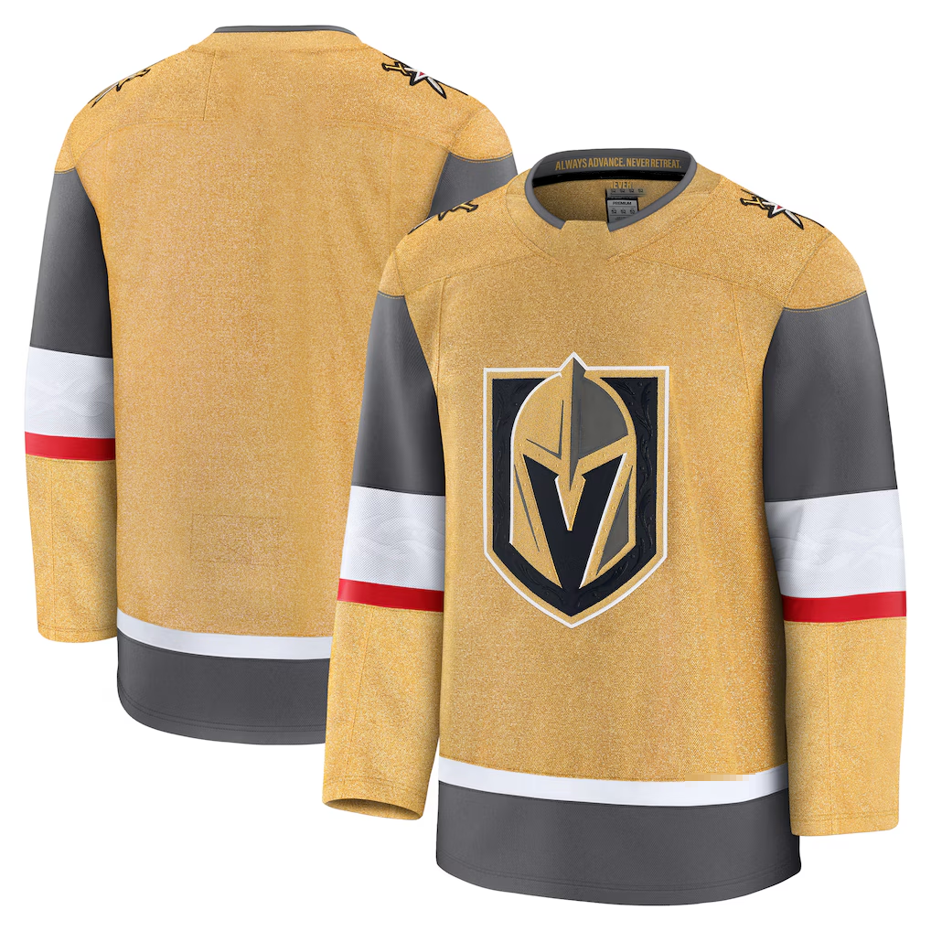 Jamed V.Golden Knights Gold Home Premium Jerseys