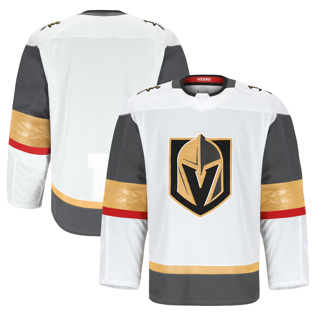Jamed V.Golden Knights White Away Authentic Pro Jerseys