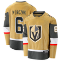 Jamed V.Golden Knights #6 Kaedan Korczak Gold Home Breakaway Jerseys