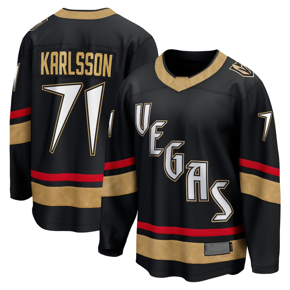 Jamed V.Golden Knights #71 William Karlsson Black Special Edition 2.0 Breakaway Player Jerseys